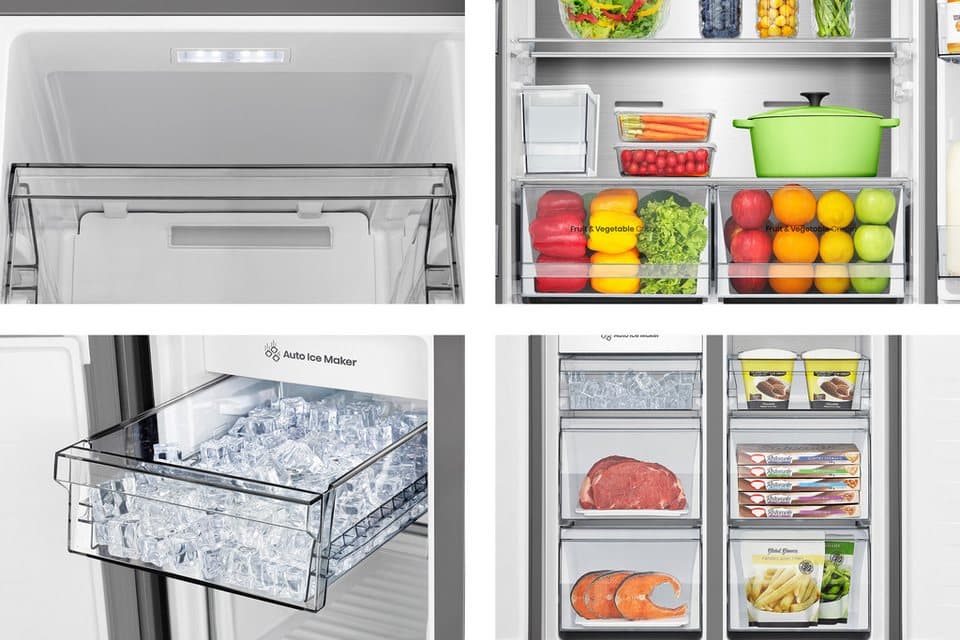 Hisense Multi Door RQ5P470SYID, 178,5 cm hoch, 79,4 cm breit, Wasser-/Eisspender, Total NoFrost, Metal Cooling - Thumbnail 10