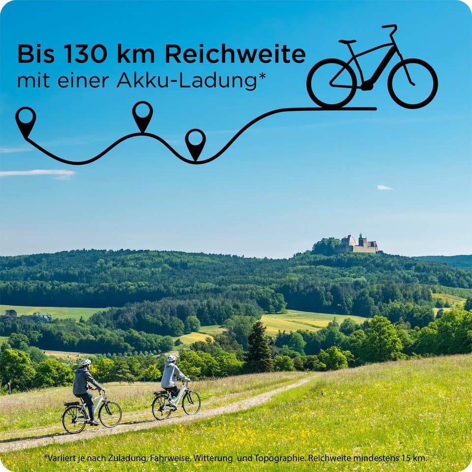 Zündapp E-Bike Trekkingrad Green 7.7 Herren, 21 Gang Shimano Tourney Schaltwerk, Kettenschaltung, Heckmotor, 536 Wh, Pedelec, Elektrofahrrad für Damen u. Herren - Thumbnail 8
