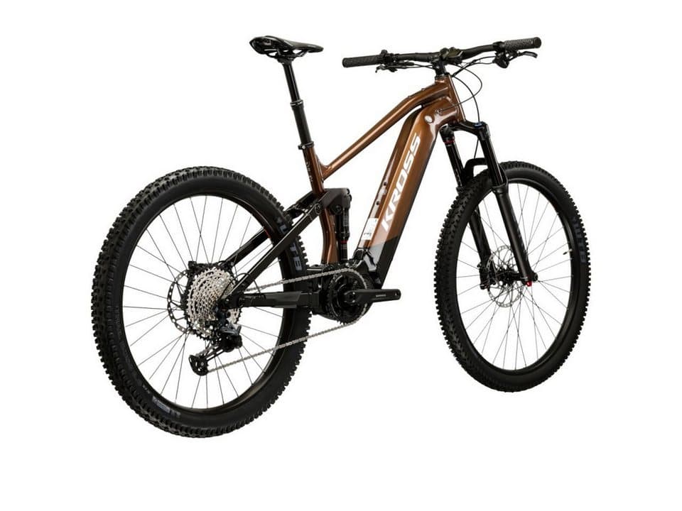 Kross E-Bike Mountainbike E-MTB Fully 29" Grist Boost 3.0 braun 12 Gänge - Shimano Mittelmotor, 12 Gang Shimano DEORE SLX M7100 Schaltwerk, Kettenschaltung, Mittelmotor, 630 Wh, SHIMANO 36 V/250 W, Mittelmotor EP800 - Thumbnail 3