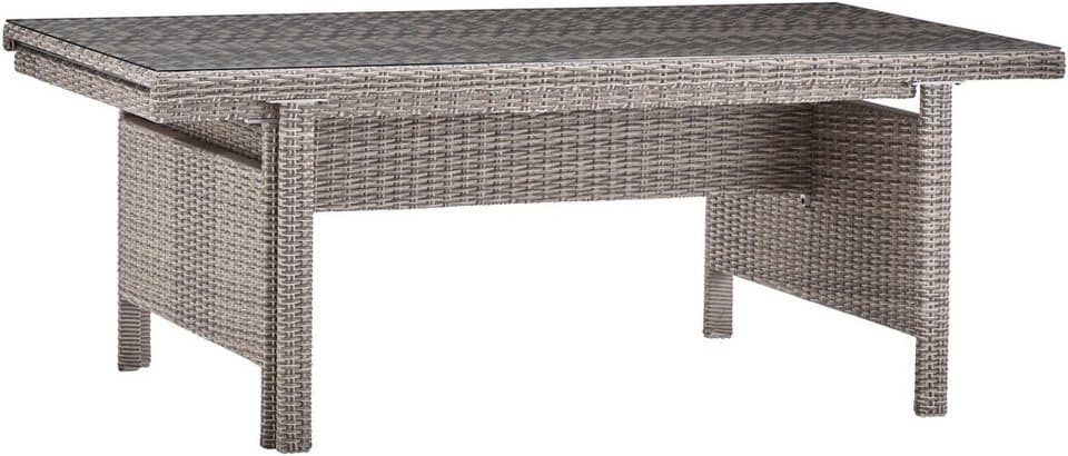 KONIFERA Garten-Essgruppe Monaco, (Set, 31-tlg., 10x Sessel, 1xTisch 200-366x100x75,5cm, inkl. Auflagen, Polyrattan,Alu), Rückenlehne verstellbar, Tischplatte aus 5mm starkem Sicherheitsglas - Thumbnail 5