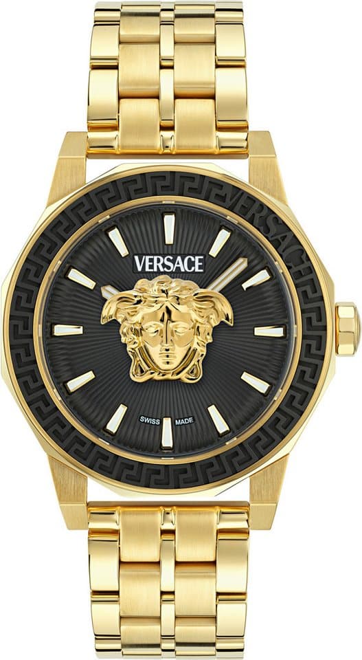 Versace Quarzuhr MEDUSA DECO GENT VE9I00424, Armbanduhr, Herrenuhr, Swiss Made, Saphirglas, Edelstahlarmband,analog