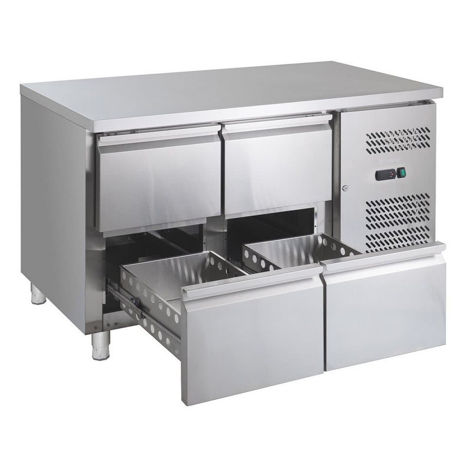 GastroHero Dönergrill Kühltisch Edelstahl GN 1/1 mit 4 Schubladen, 275 W - Thumbnail 2