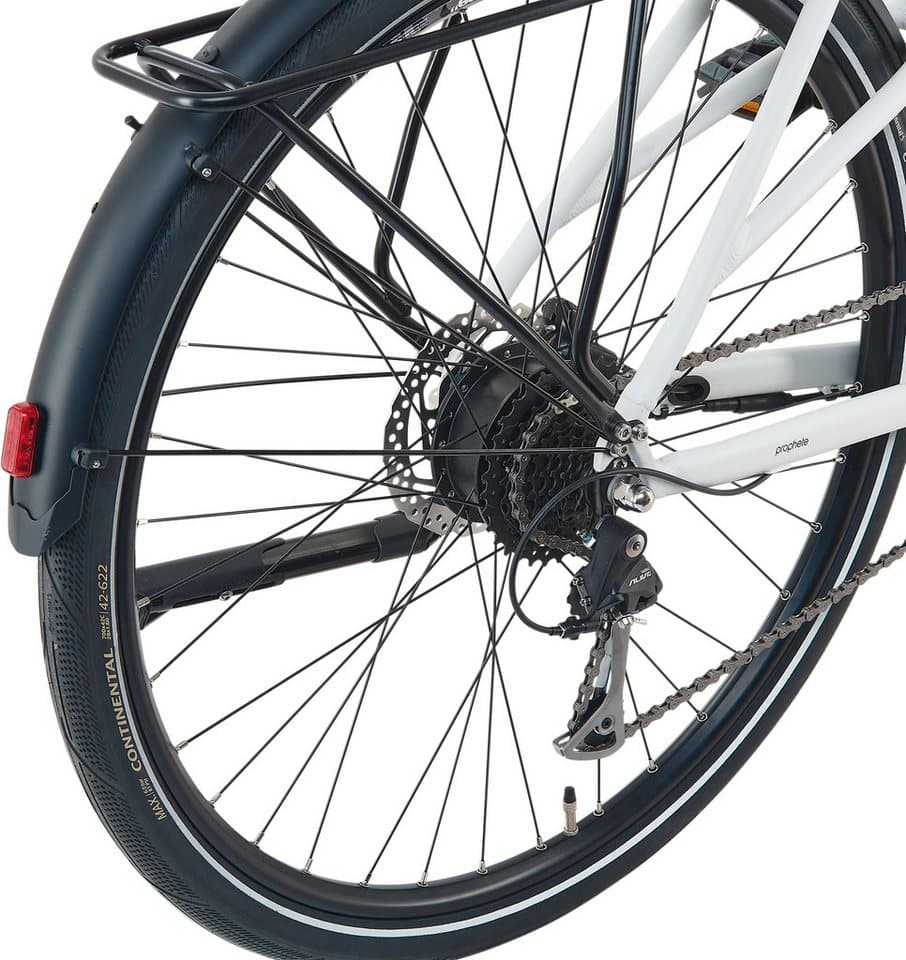 Prophete E-Bike Urbanbike Urbanicer 2.0, 9 Gang Shimano Alivio Schaltwerk, Kettenschaltung, Heckmotor, 360 Wh, Pedelec, Elektrofahrrad für Damen u. Herren - Thumbnail 3