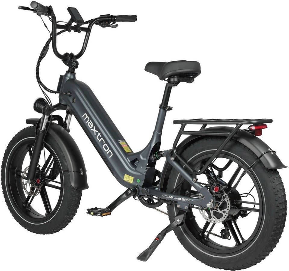 Maxtron E-Bike Crossrad Maxtron Camel E-Bike compactbike, 7 Gang Shimano, Kettenschaltung, Heckmotor, 864 Wh, (Packung), 20-Zoll-Fettreifenfahrrad mit Vorder- und Hinterradfederung - Thumbnail 3