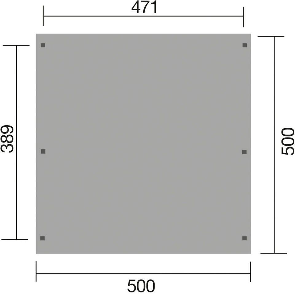 weka Doppelcarport 616, BxT: 500x500 cm, 225 cm Einfahrtshöhe - Thumbnail 4