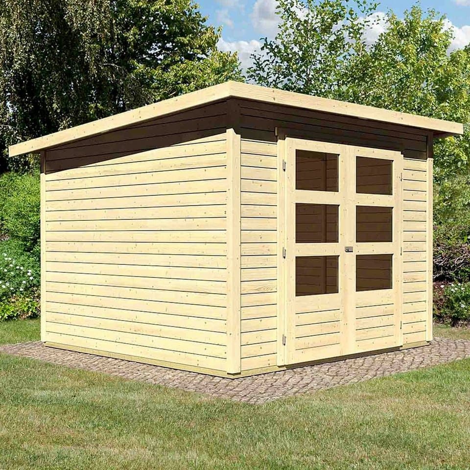 Karibu Gartenhaus Stockach 4, BxT: 282x282 cm, (Set), anthrazit, naturbelassen oder terragrau - Bild 1