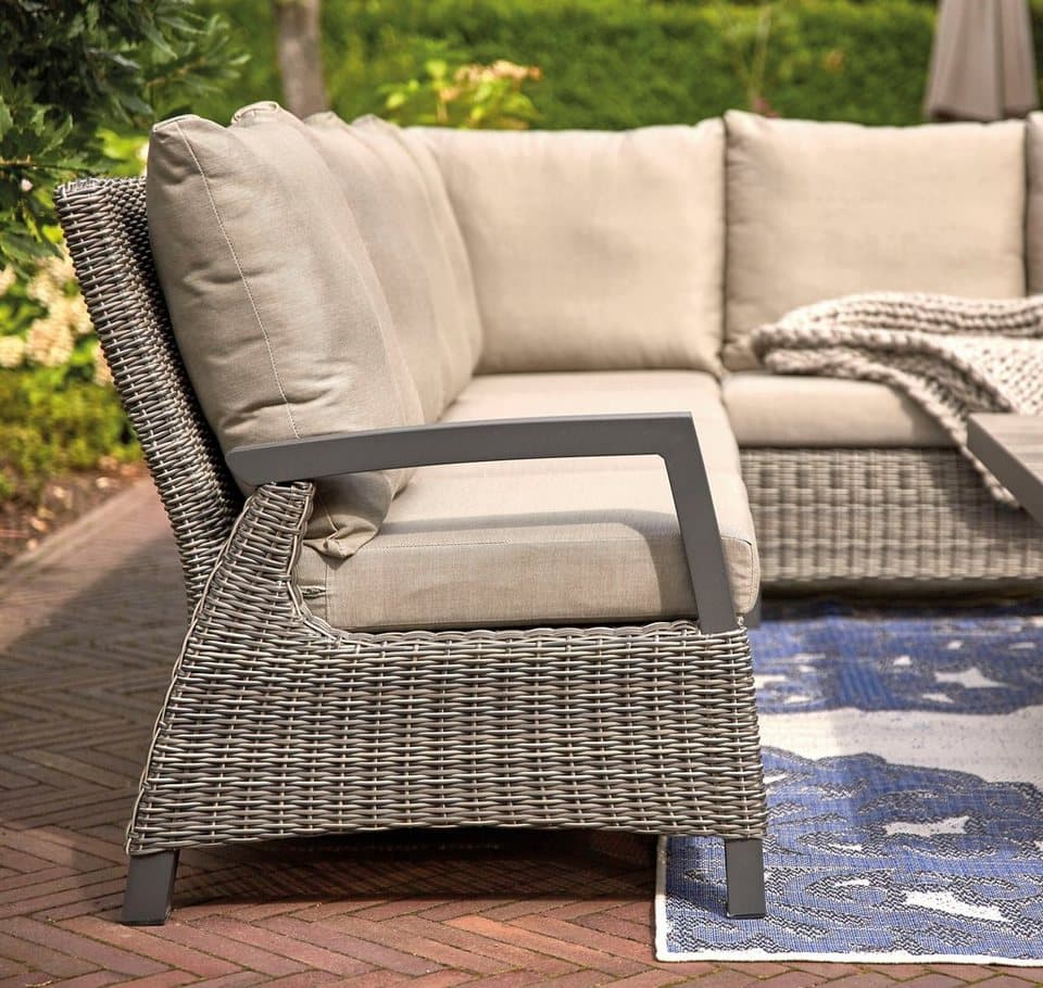 Siena Garden Gartenlounge-Set Corido, (Set, 9-tlg), bestehend aus 2 Sesseln, 1 Sofa, 1 Tisch und 5 Auflagen - Thumbnail 41