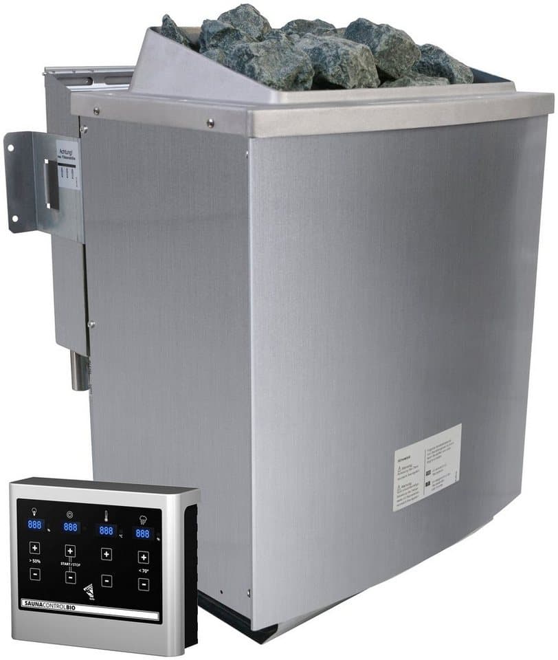 Karibu Fasssauna Fasshaus 2, BxTxH: 219 x 295 x 229 cm, 40 mm, (Set, 2-St) Ofen 9 kW Bio externe Strg easy - Thumbnail 5