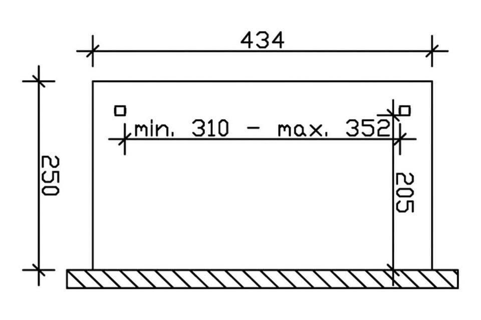 Skanholz Terrassendach Ravenna, BxT: 434x250 cm, Bedachung Doppelstegplatten, 434 cm Breite, verschiedene Tiefen - Thumbnail 8