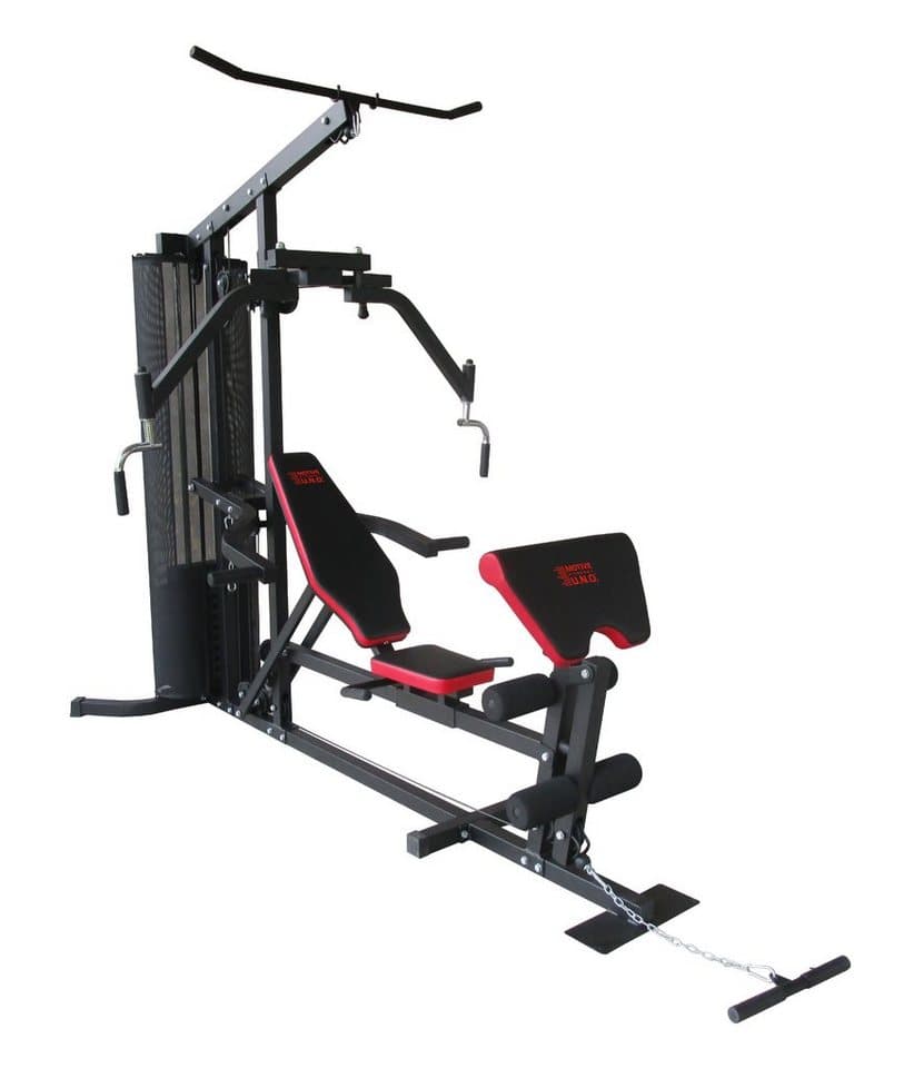 MOTIVE FITNESS by U.N.O. Kraftstation Multi-Gym Competition, 10 Gewichtsblöcke (Seilzug, Butterflystange, Latzug, Ruderfunktion und mehr), max. Benutzergewicht 120 kg, max. Trainingsgewicht 45 kg - Thumbnail 3