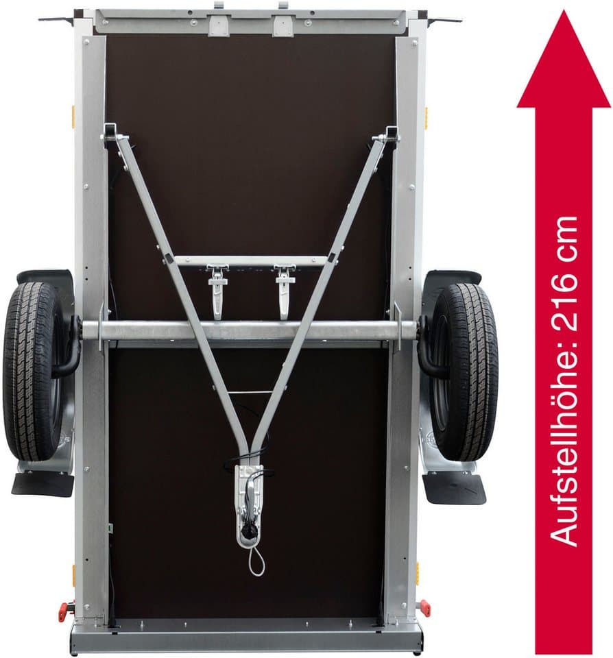 STEMA PKW-Anhänger Basic 750 Kippsdeichsel, max. 593 kg, 3-tlg., ink. 80 cm Hochplanen-Set - Thumbnail 5