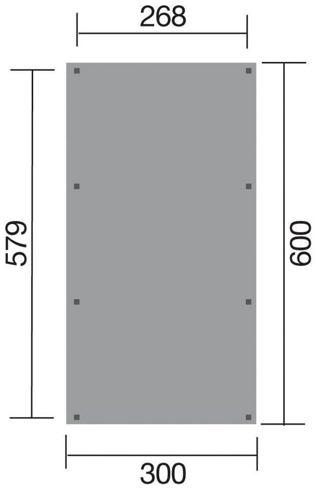 weka Einzelcarport 606 Gr.2, BxT: 300x600 cm, 223 cm Einfahrtshöhe - Thumbnail 4