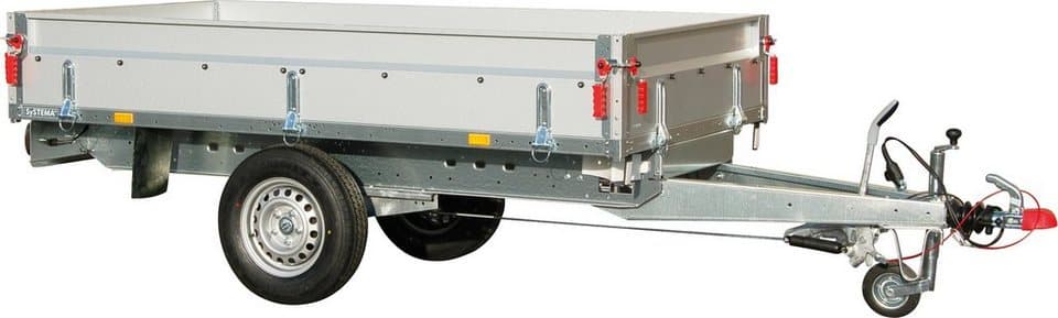 STEMA PKW-Anhänger BASIC SH 1300-25-13, max. 950 kg, Set, inkl. 100 cm Hochplanenset - Bild 1