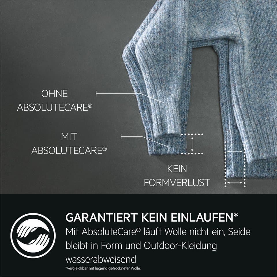 AEG Wärmepumpentrockner 8000 AbsoluteCare® TR8T70680, AbsoluteCare®: jetzt auch Wolle und Seide trocknen ohne Einlaufen - Thumbnail 3
