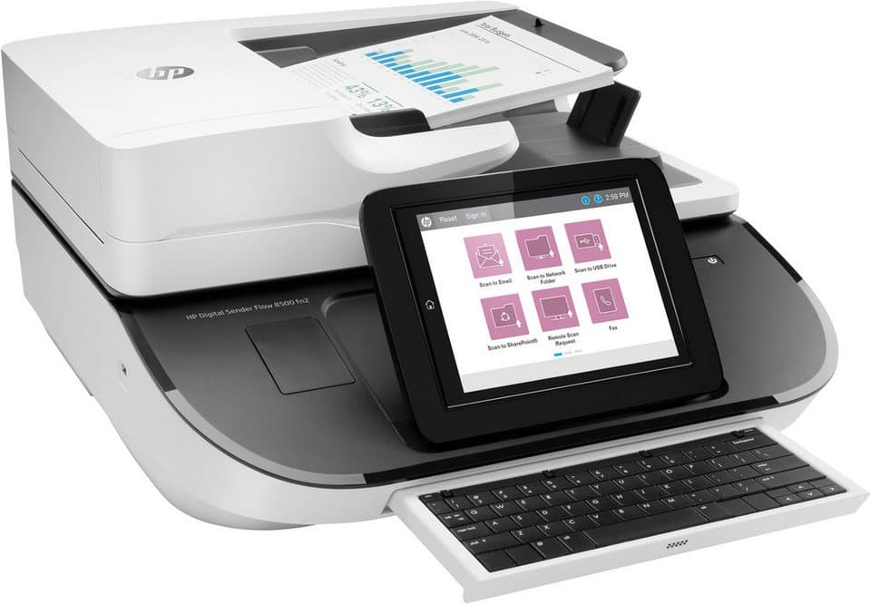 HP Digital Sender Flow 8500 fn2 Workstation zur Dokumentenerfassung Scanner, (LAN (Ethernet) - Thumbnail 3