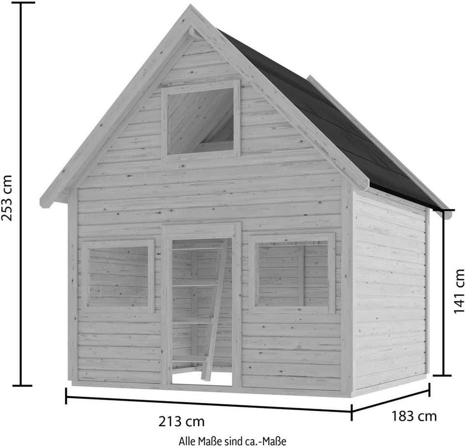 KONIFERA Spielhaus Kuno, Fichte, BxTxH: 213x183x253 cm - Thumbnail 5