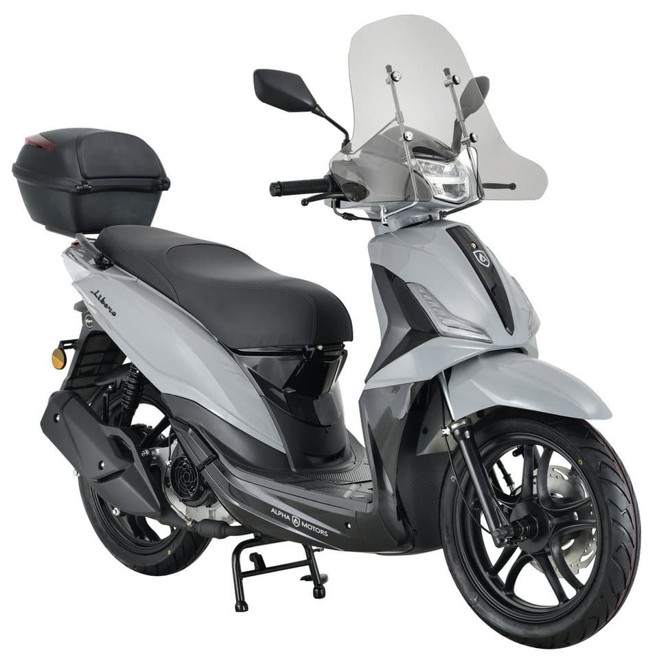Alpha Motors Motorroller Motorroller Libero 125 ccm 90 km/h 16" inkl. Topcase und Windschild, 125 ccm, 90 km/h, Euro 5 - Bild 1