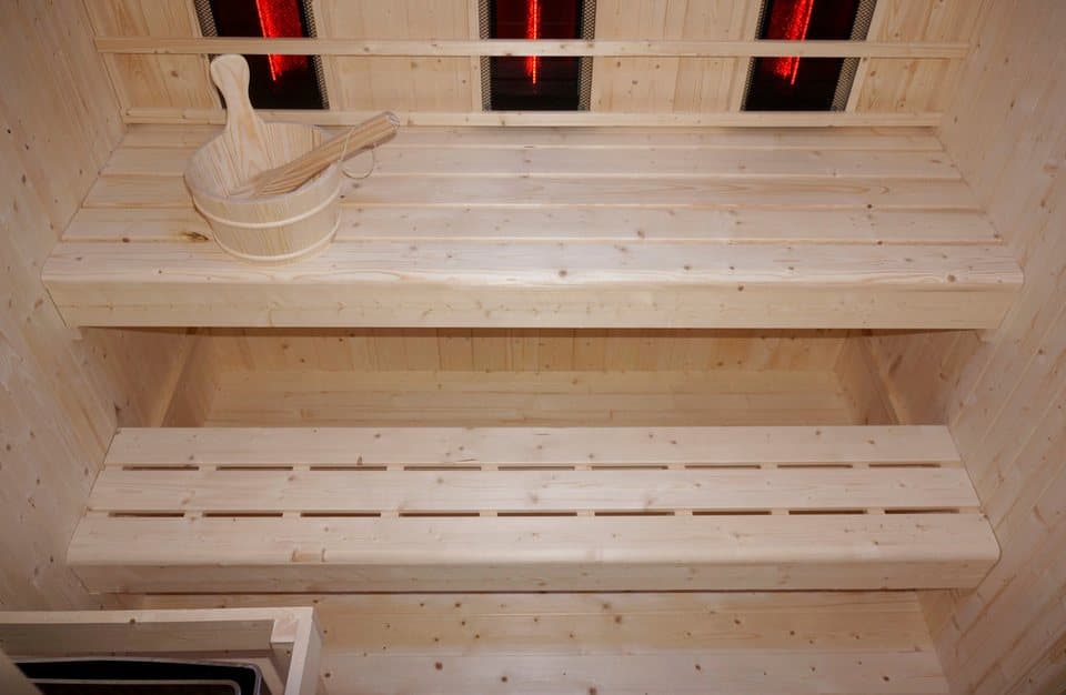 Sanotechnik Sauna »LAHTI« Außensauna mit Infrarotkabine, BxTxH: 198 x 181,5 x 200,2 cm, 4,4 mm, geeignet für 6 Personen, Fichetnholz - Thumbnail 9