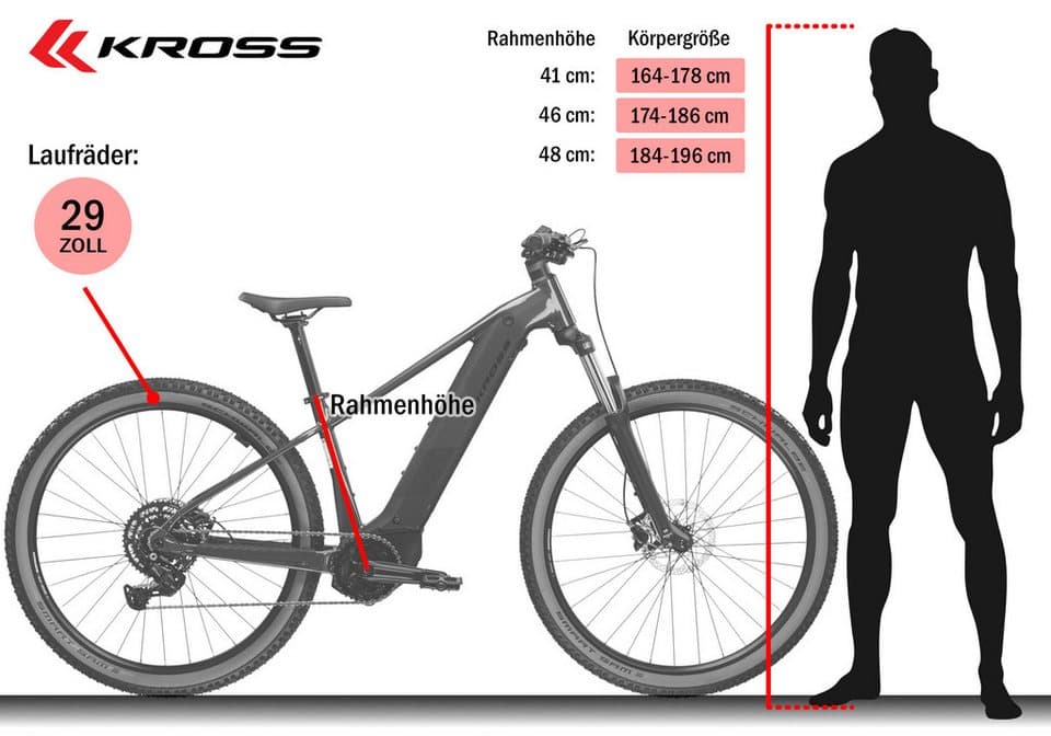 Kross E-Bike Mountainbike Influx Hybrid 2.0 16,7Ah / BOSCH 600 Wh 29" silber 9 Gänge 2026, 9 Gang Shimano CUES U4000 Schaltwerk, Kettenschaltung, Mittelmotor, 600 Wh, BOSCH PERFORMANCE LINE PX 36 V/250 W, Mittelmotor - Thumbnail 14
