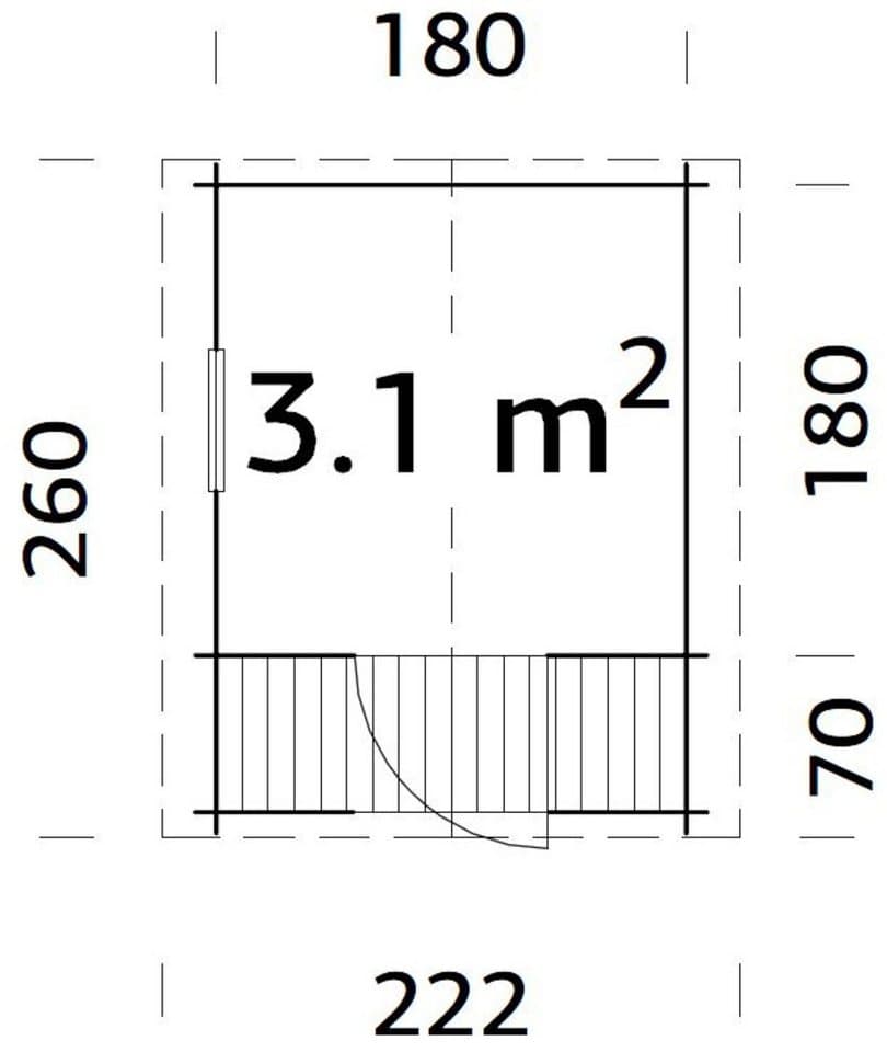 Palmako Spielhaus Stina 3,1 m², mit Terrasse - Thumbnail 3