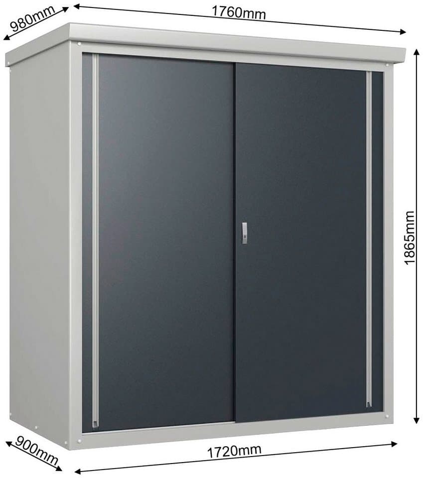 Trimetals Garten-Geräteschrank Guardian, BxT: 176x98 cm - Thumbnail 19