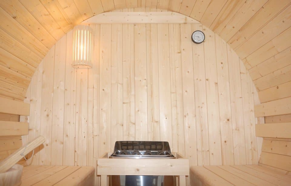 Sanotechnik Fasssauna »TROMSÖ L«, BxTxH: 189 x 180 x 191,5 cm, 3,8 mm, geeignet für 4 Personen, Fichetnholz - Thumbnail 7