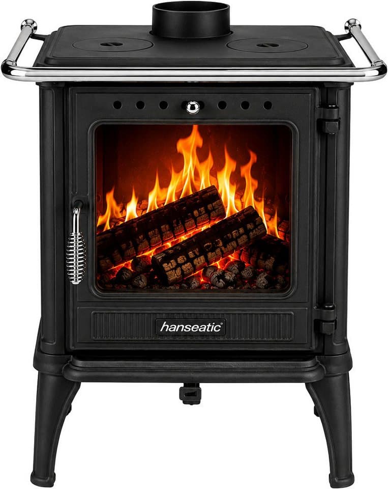 Hanseatic Kaminofen Ambrosia, 7,2 kW, Zeitbrand, Großer Feuerraum - Thumbnail 7