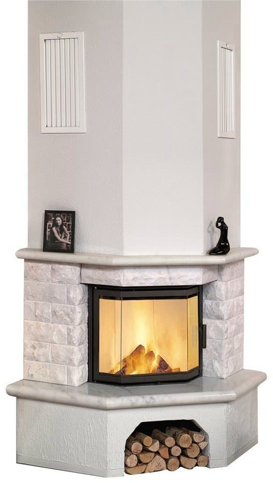 HARK Kaminbausätze »Vermont echter Mamor naturweiß«, 8 kW, Zeitbrand, Aufbaumaterial bis Raumhöhe 250cm inkl. - Thumbnail 3