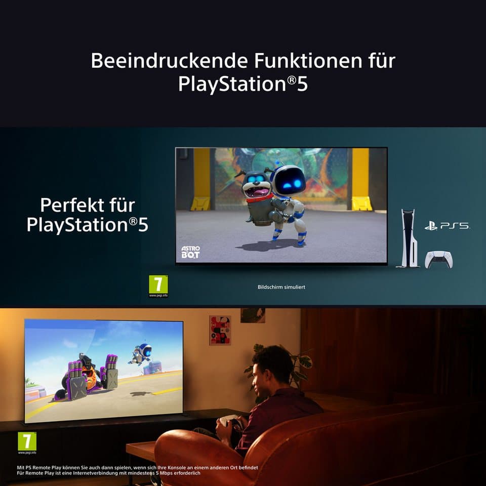 Sony K-65XR80 OLED-Fernseher (164 cm/65 Zoll, 4K Ultra HD, Smart-TV, Google TV, BRAVIA 8, 4K HDR, Dolby Vision & Atmos + Bar 8) - Thumbnail 19