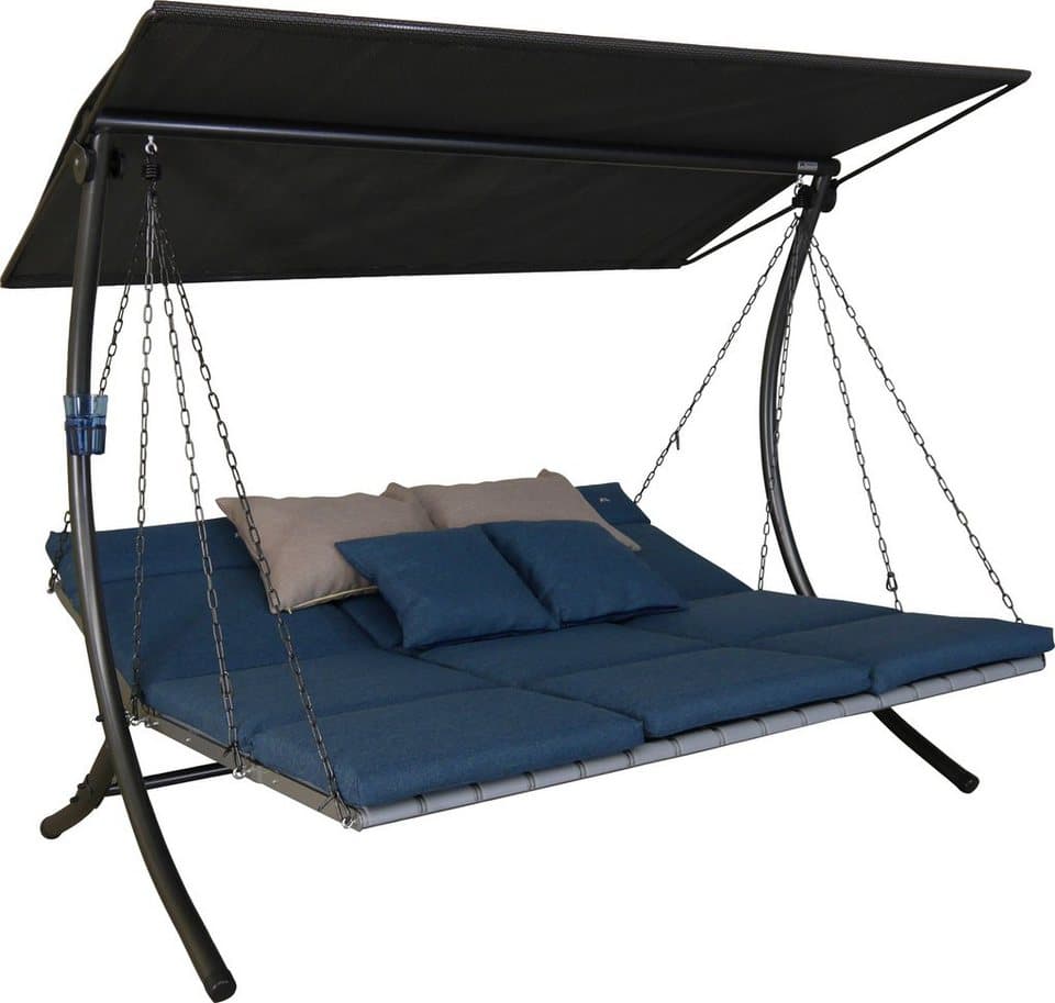 Angerer Freizeitmöbel Hollywoodschaukel Luxus Smart denim, 3-Sitzer, Bettfunktion, BxTxH: 210x145x160 cm - Bild 1
