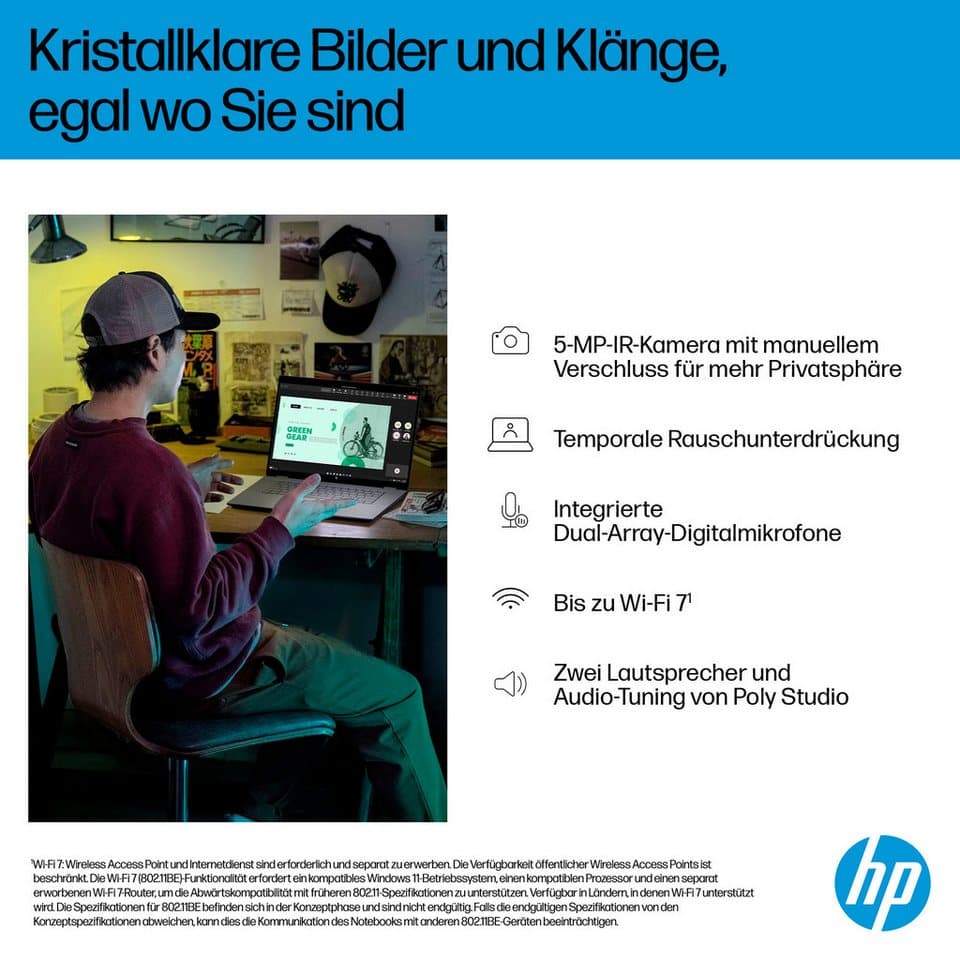 HP OmniBook X Flip 16-a0252ng Convertible Notebook (40,64 cm/16 Zoll, AMD Ryzen™ AI 5 340, Radeon, 16 GB, 1000 GB SSD) - Thumbnail 20