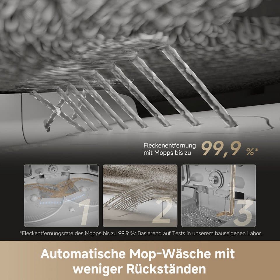 Dreame Saugroboter mit Wischfunktion Dreame X50 Ultra Complete, 20.000 Pa Saugkraft, mit Beutel, Hindernisüberwindung, einfahrbarer Laserturm - Thumbnail 9
