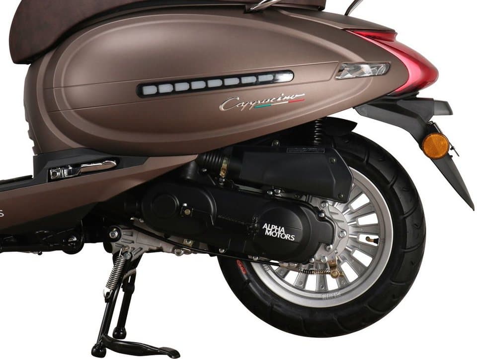 Alpha Motors Motorroller Cappucino, 125 ccm, 85 km/h, Euro 5+, mattbraun - Thumbnail 8