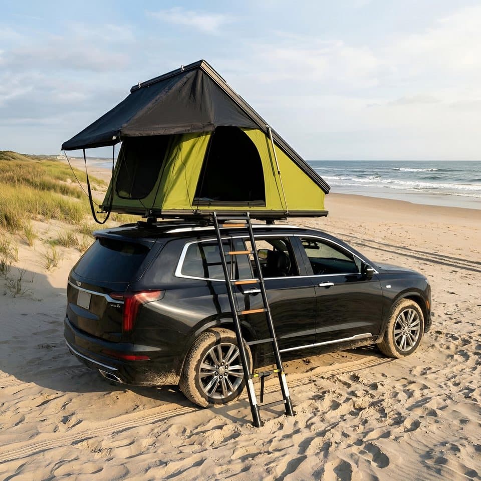 TZIpower Dachzelt Autodachzelt Aluminium Hardcase Dachzelt Auto Camping LED Dachträger, Personen: 3 (1 tlg) - Bild 1