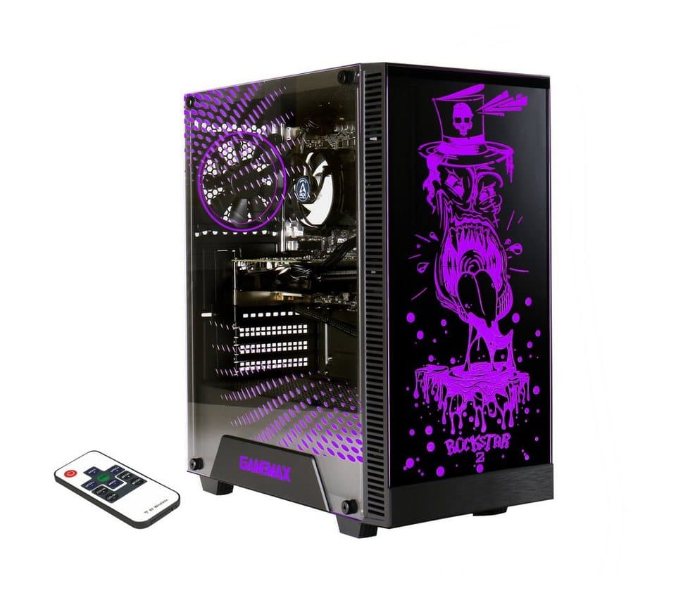 GAMEMAX MegaDeal Rockstar 2602 AMD Ryzen 7 5700X RTX 5060 32GB DDR4 1TB SSD PC-Komplettsystem (27", AMD Ryzen 7 5700X, RTX™ 5060, 32 GB RAM, 1000 GB SSD, Windows 11 + MSI PRO MP273A Flat Monitor, 69cm (27) - Thumbnail 3