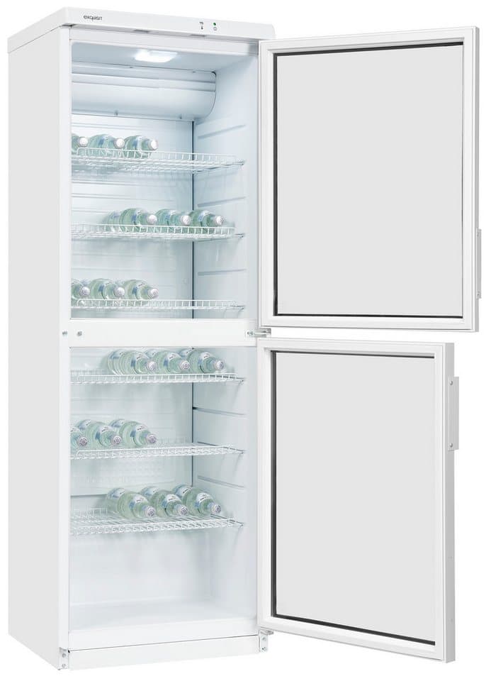 exquisit Getränkekühlschrank GKS350-2-GT-280D weiss, 173 cm hoch, 60 cm breit, 2 Türen für das Entnehmen der Getränke, effizient wenig Kühlverlust - Thumbnail 3