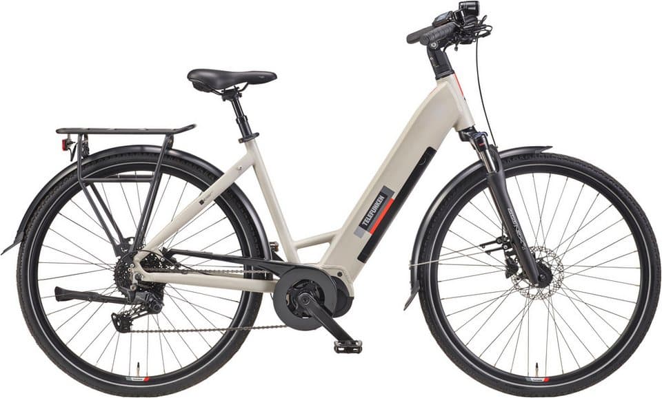 Telefunken E-Bike Cityrad Multitalent RC680, 10 Gang Shimano, Kettenschaltung, Mittelmotor, 705,6 Wh, (28 Zoll, Straßenzulassung, Scheibenbremsen), Pedelec, Elektrofahrrad für Damen u. Herren - Bild 1