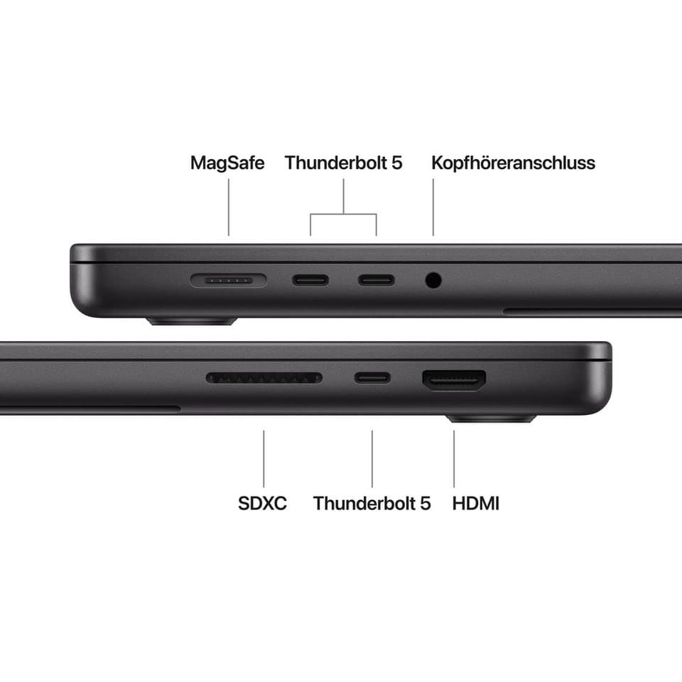 Apple MacBook Pro CTO 16" Notebook (41,05 cm/16,2 Zoll, Apple M5 Pro, 20-Core GPU, 48 GB, 1000 GB SSD) - Thumbnail 7