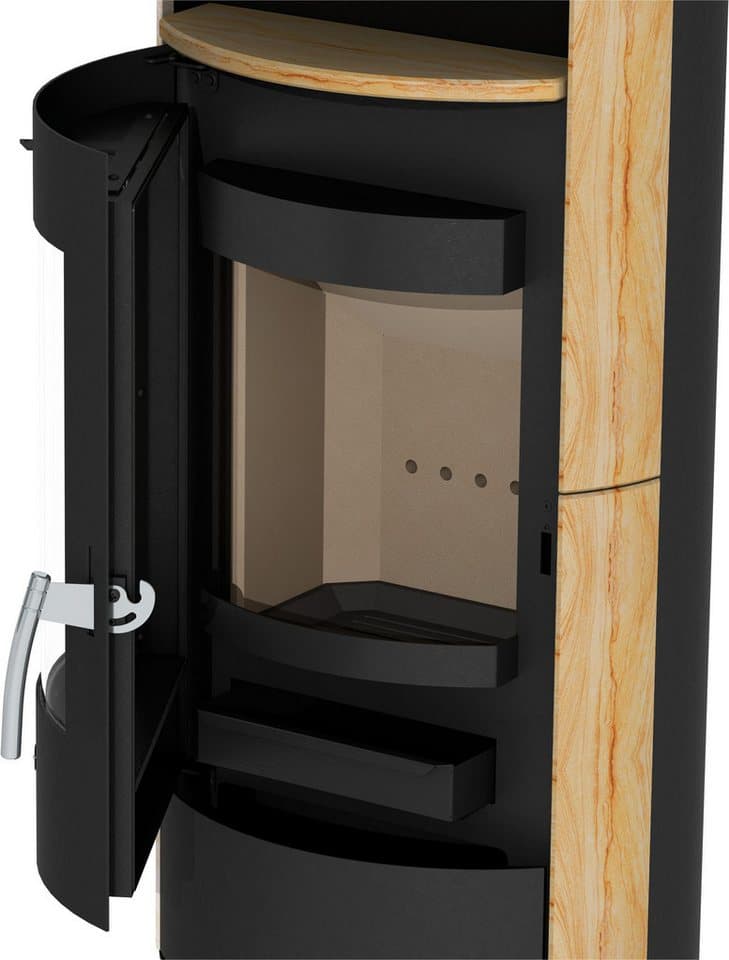 Hanseatic Kaminofen »Piacenza Sandstein«, Exklusiv, Lieferung bis ins Wohnzimmer, 6 kW, Zeitbrand, mit verriegelbarer Holzlagerfachtür - Thumbnail 6