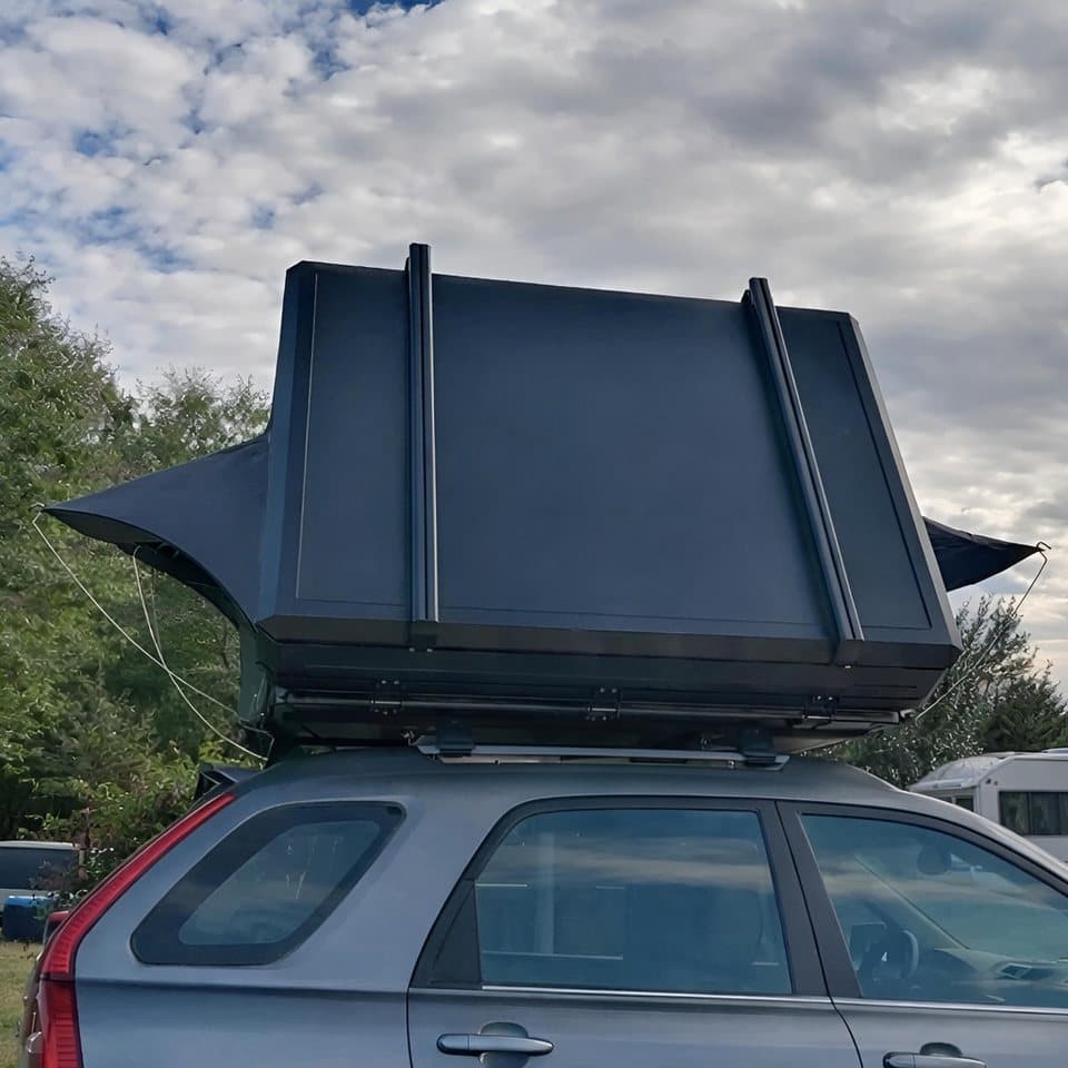 TZIpower Dachzelt Dachzelt Autodachzelt Aluminium Case 2 Größen 5 Personen Schwarz LED, Personen: 5 - Thumbnail 12