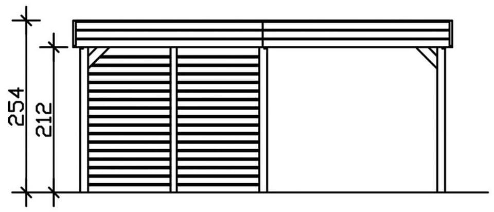 Skanholz Doppelcarport Friesland, BxT: 557x708 cm, 207 cm Einfahrtshöhe, (Set), mit Abstellraum - Thumbnail 7