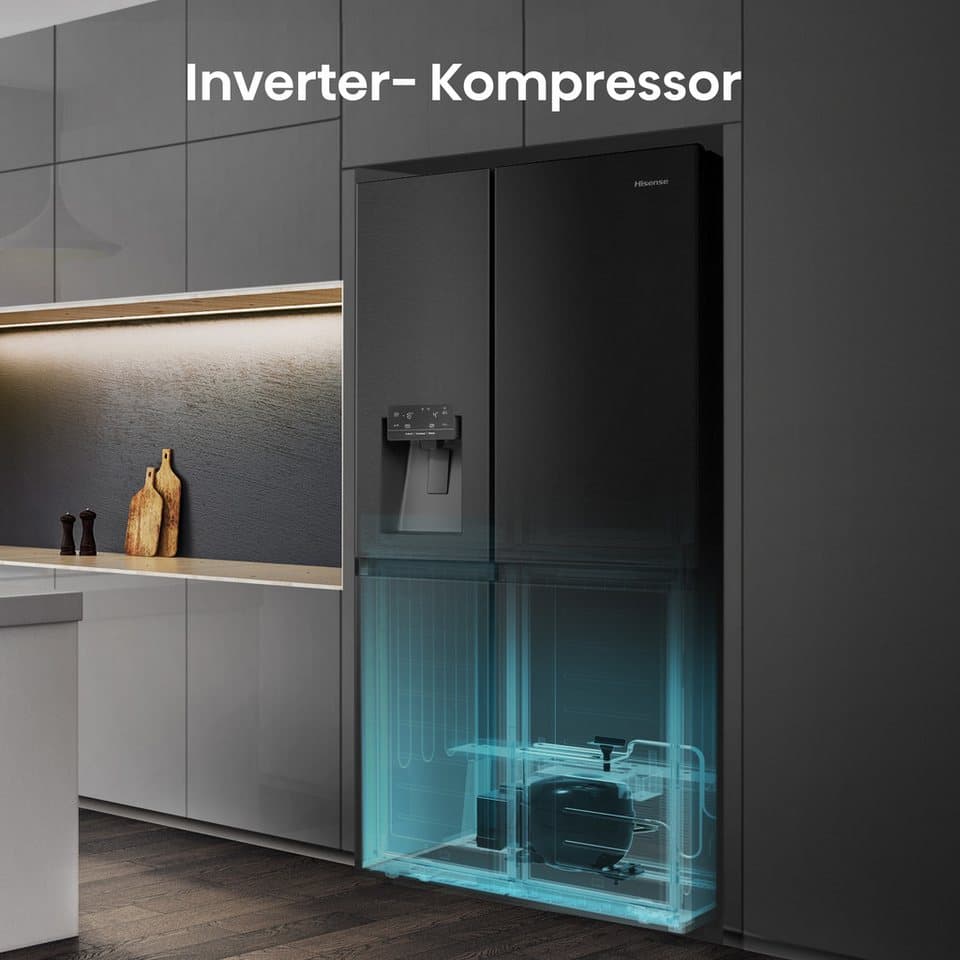 Hisense Side-by-Side RS818N4TFC, 179 cm hoch, 91 cm breit, MetalCooling, No Frost Plus, mit Wassertank, Wifi - Thumbnail 10