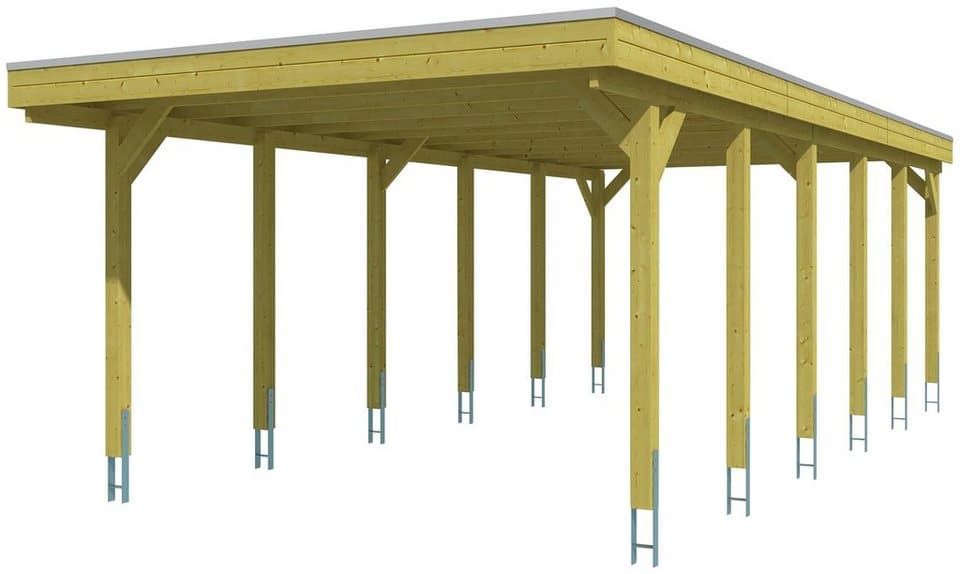 Skanholz Einzelcarport Friesland, BxT: 397x860 cm, 221 cm Einfahrtshöhe - Thumbnail 2