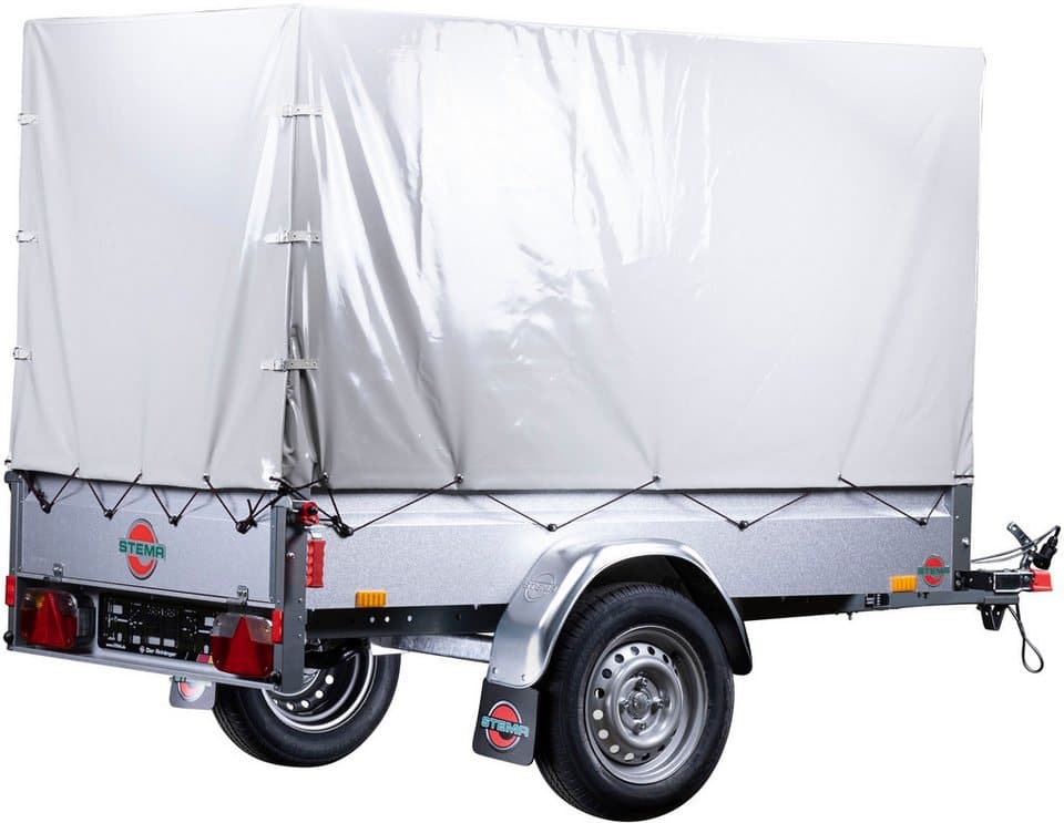 STEMA PKW-Anhänger Basic 750 Kippsdeichsel, max. 592 kg, 3-tlg., inkl. 100 cm Hochplanenset - Bild 1