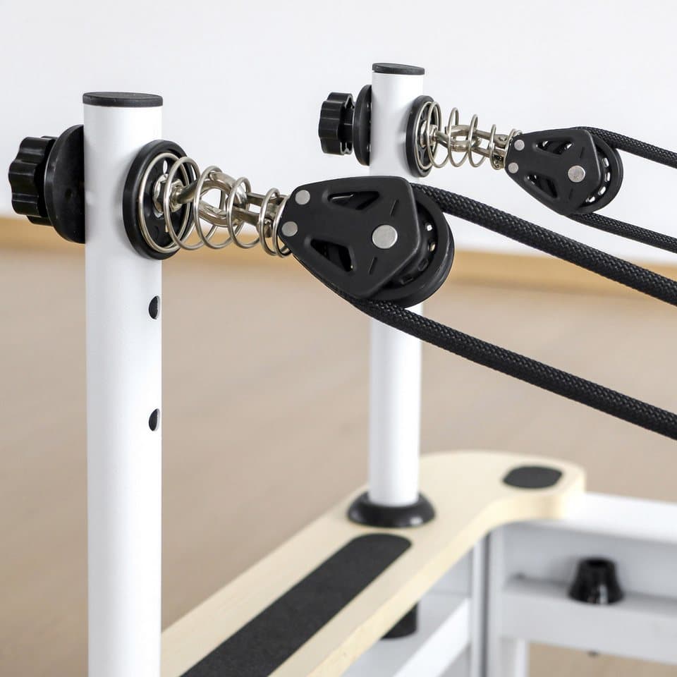 JASPORT Pilates-Reformer P78 aus Aluminiumlegierung, (Pilates Reformer, Sitzpolster, 6 Federn), Klappbares Design mit hochfester Aluminiumkonstruktion - Thumbnail 7