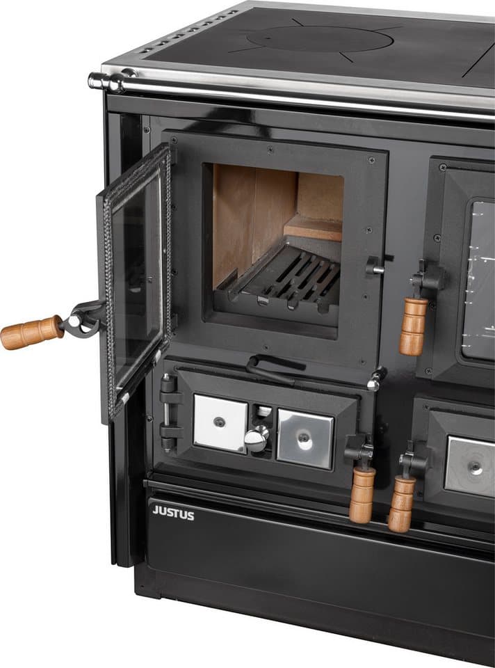 JUSTUS Festbrennstoffherd Rustico-90 2.0, 7,2 kW, Zeitbrand - Thumbnail 4