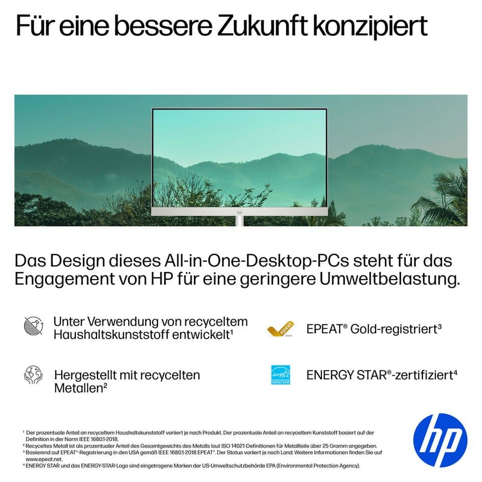 HP 24-cr0000ng All-in-One PC (23,8 Zoll, Intel Core i5 1335U, Iris® Xe, 8 GB RAM, 512 GB SSD) - Thumbnail 11