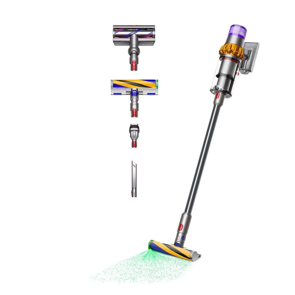 DYSON Akku-Hand-und Stielstaubsauger Dyson V15 Detect Absolute Nickel/Gelb, 660 W, 240 Airwatt Saugkraft, Stauberkennungssensor - Bild 1