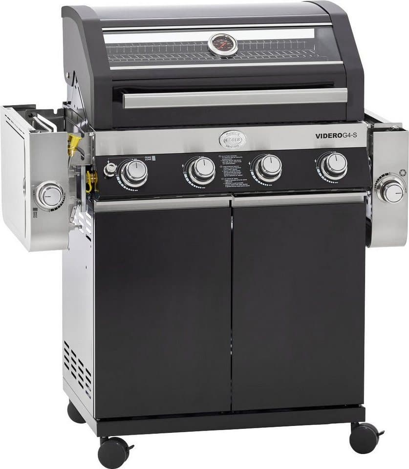 RÖSLE Gasgrill BBQ-Station VIDERO, 25524, G4-S Schwarz, 4 Brenner, extra Primezone und Seitenbrenner, VARIO+ - Thumbnail 2