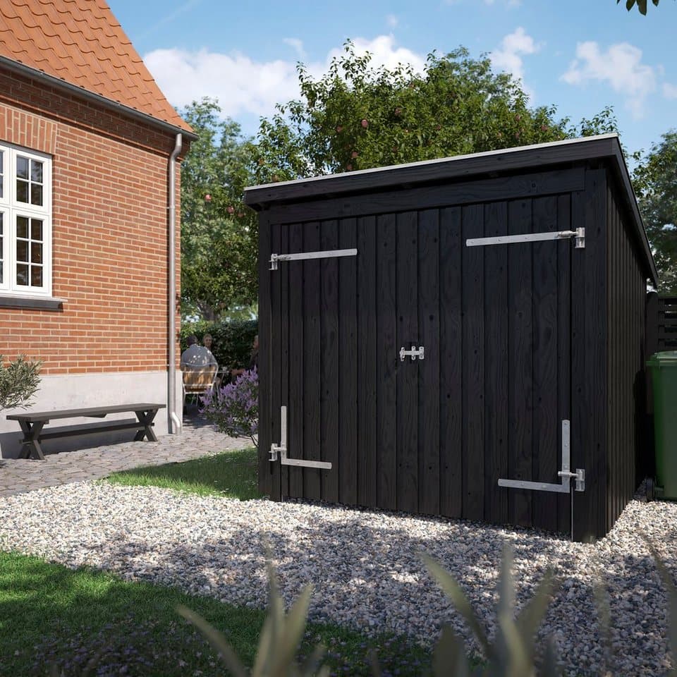 PLUS Gartenhaus Nordic, BxT: 218x229 cm, (Packung), Fahrradunterstand mit Doppeltür, inkl. Dachpappe/Aluleisten/H-Füße - Thumbnail 2